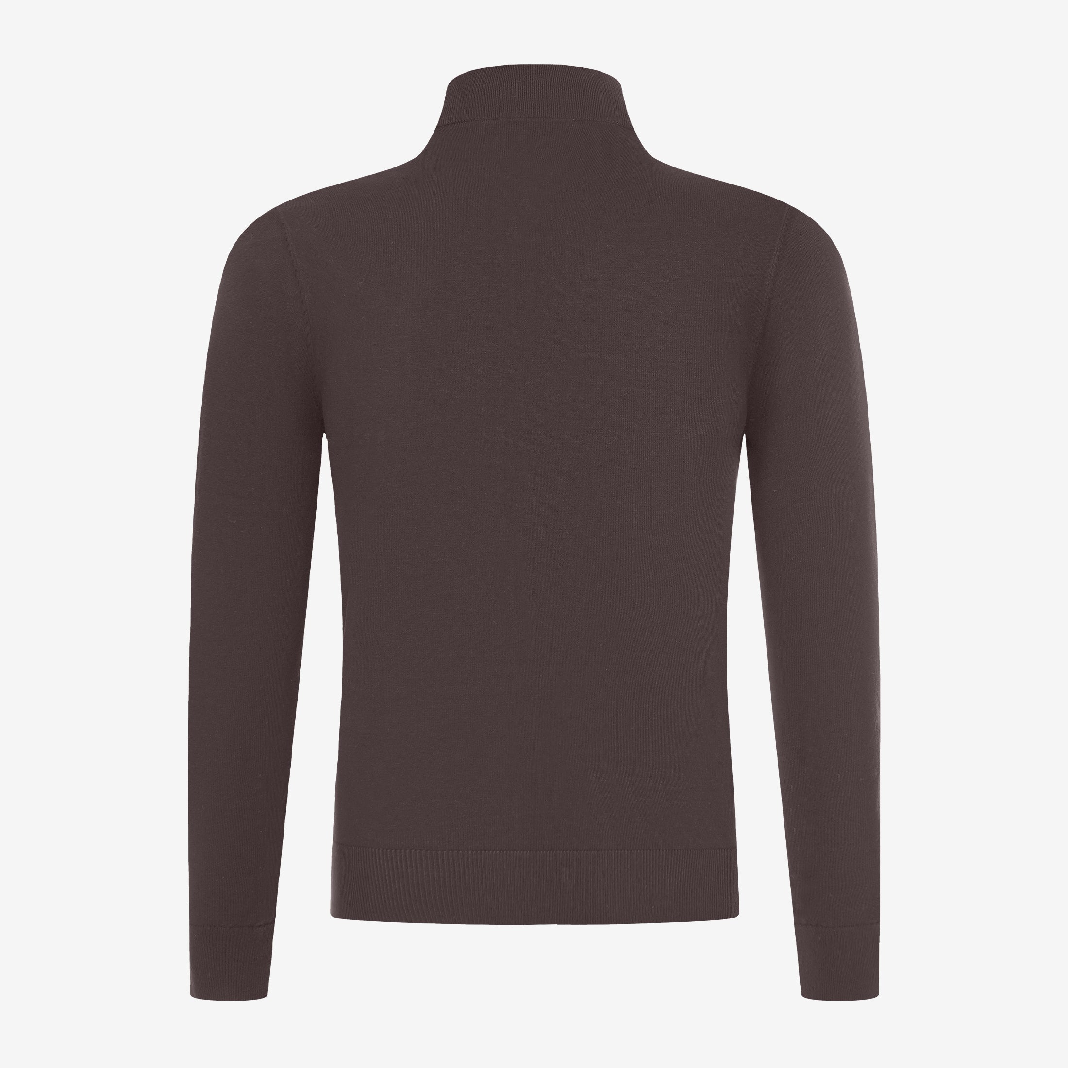 Wollen vest met rits - Koffie