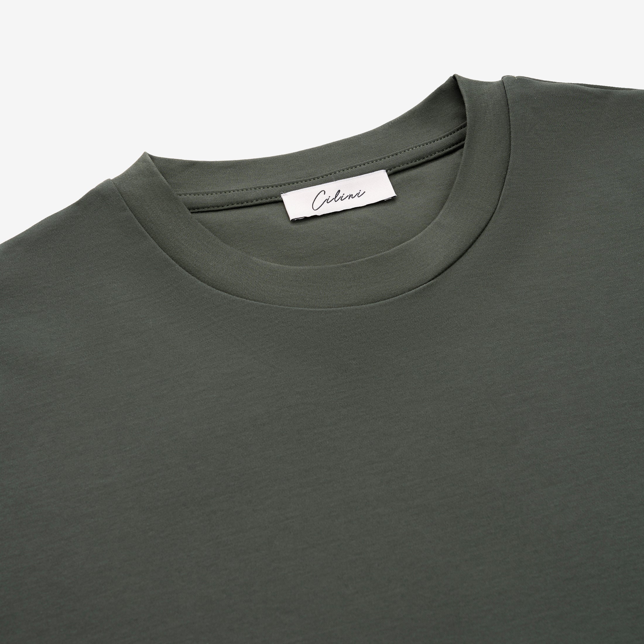 Mercerized Supima T-shirt - Donkergroen