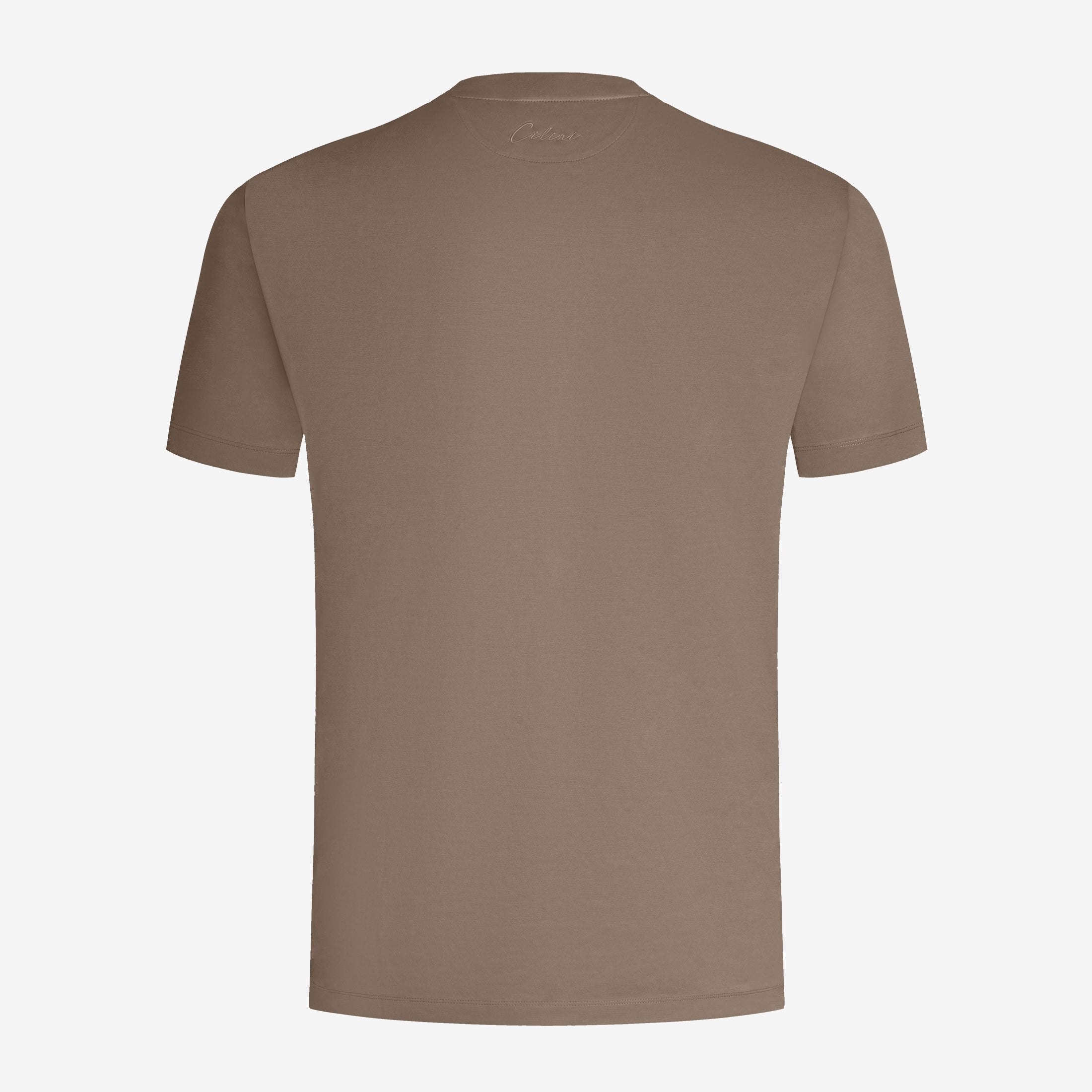 Mercerized Supima T-shirt - Donkerbruin