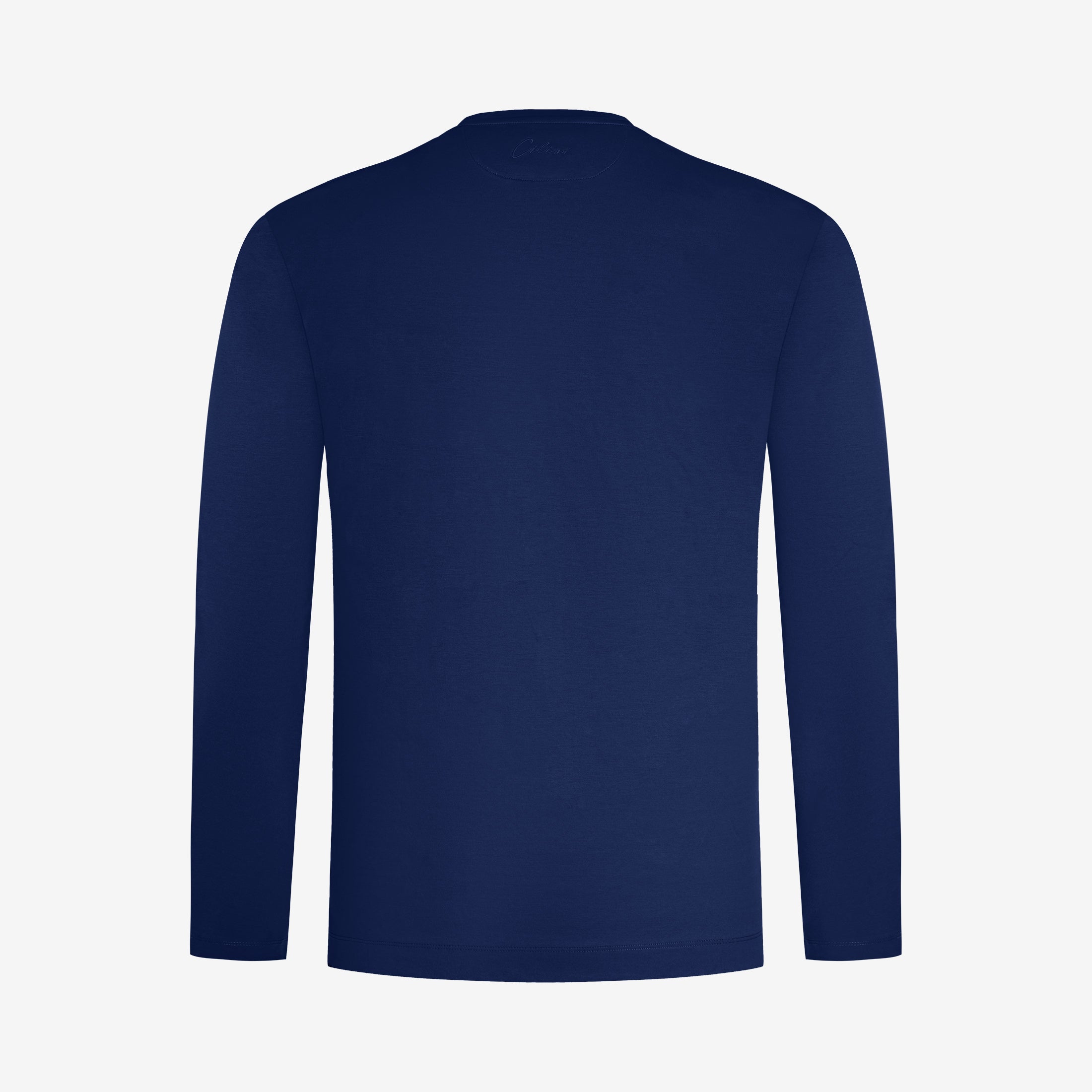 Mercerized Longsleeve - Marineblauw