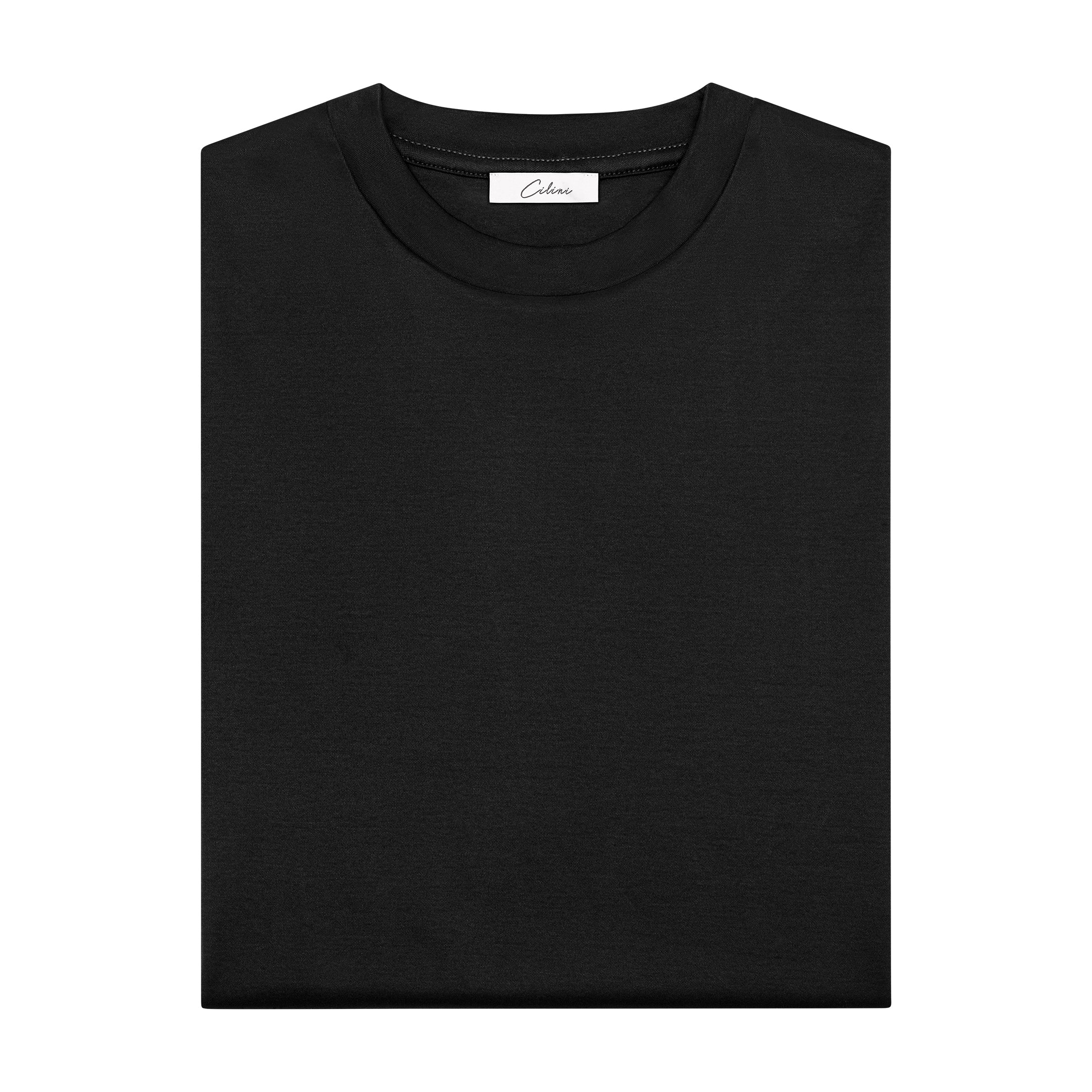 Mercerized Supima T-shirt - Zwart