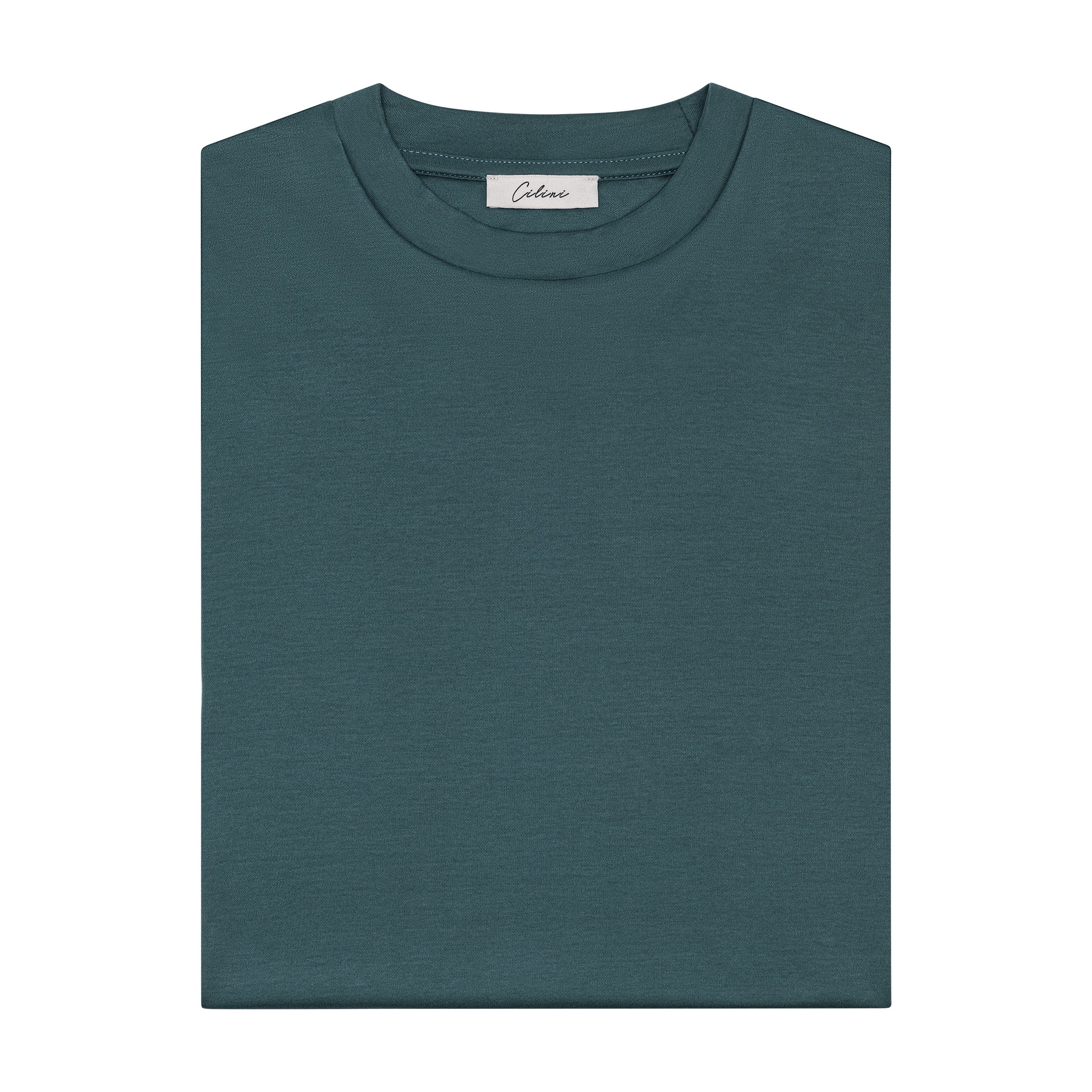 Mercerized Supima T-shirt - Petrolgroen