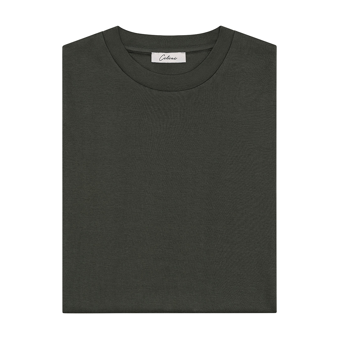 Mercerized Supima T-shirt - Donkergroen
