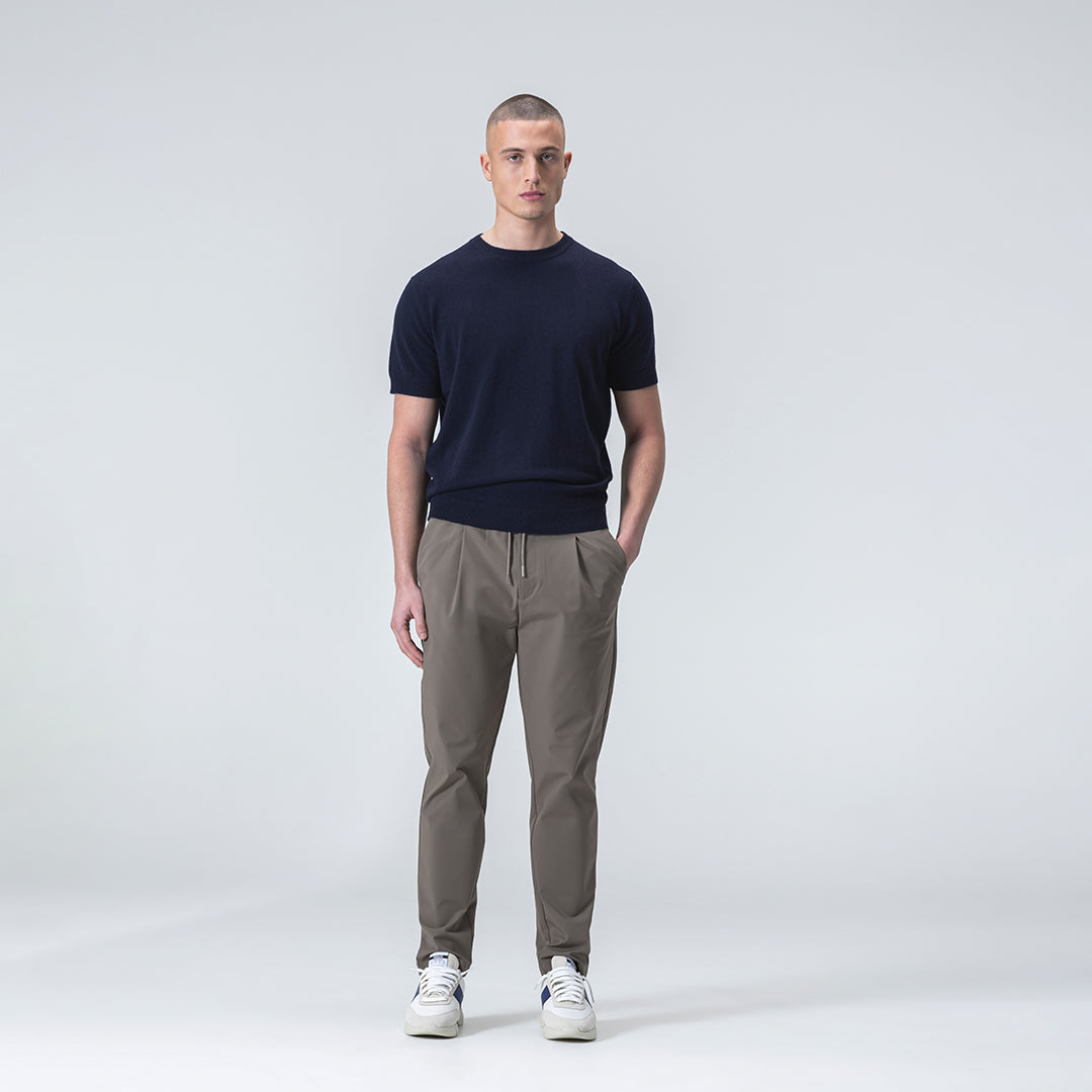 Wollen T-shirt - Marineblauw