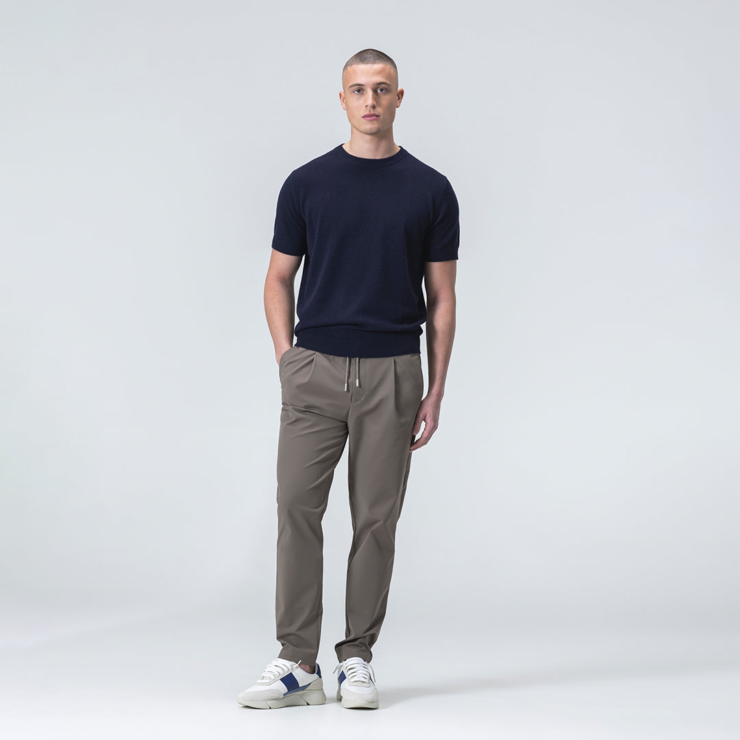 Wollen T-shirt - Marineblauw