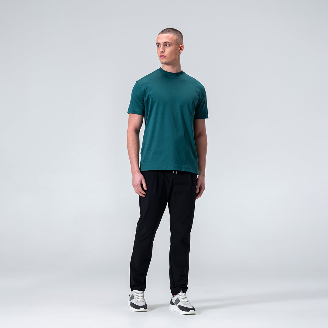 Mercerized Supima T-shirt - Petrolgroen