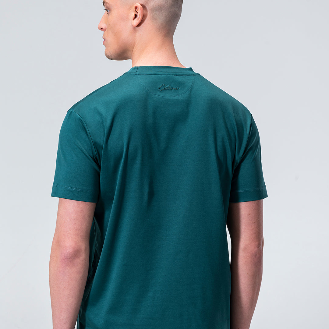 Mercerized Supima T-shirt - Petrolgroen