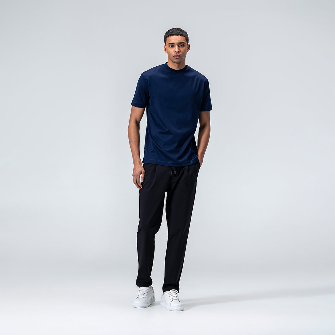 Mercerized Supima T-shirt - Marineblauw