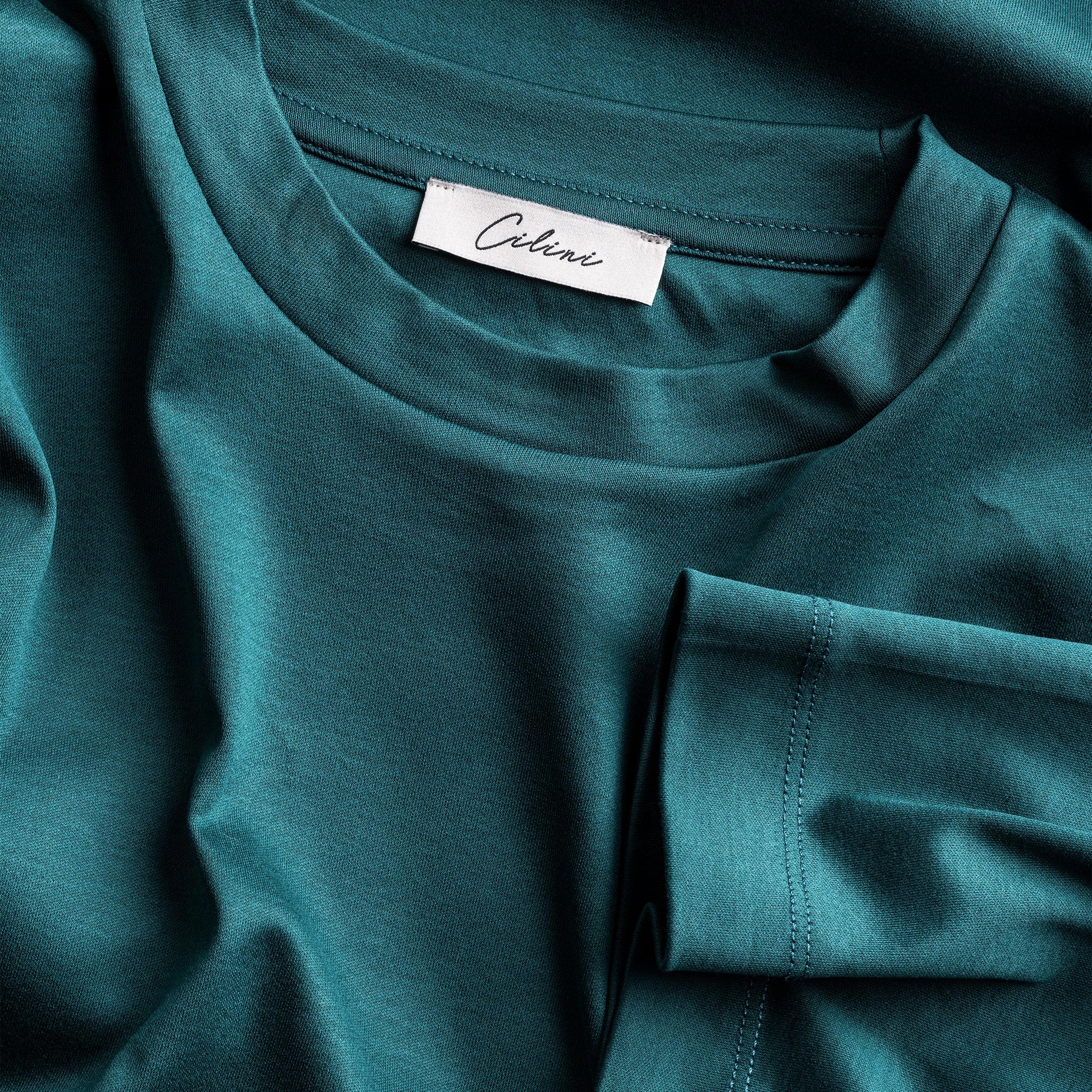Mercerized Supima T-shirt - Petrolgroen