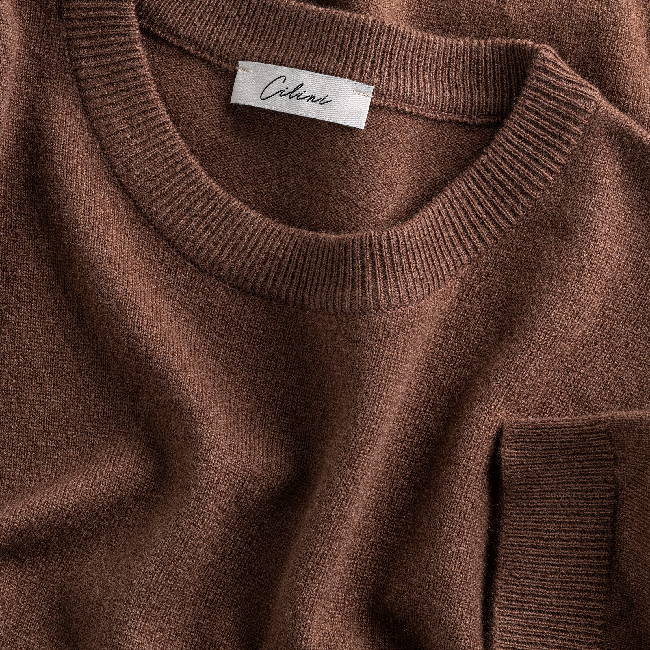 Wollen T-shirt - Bruin