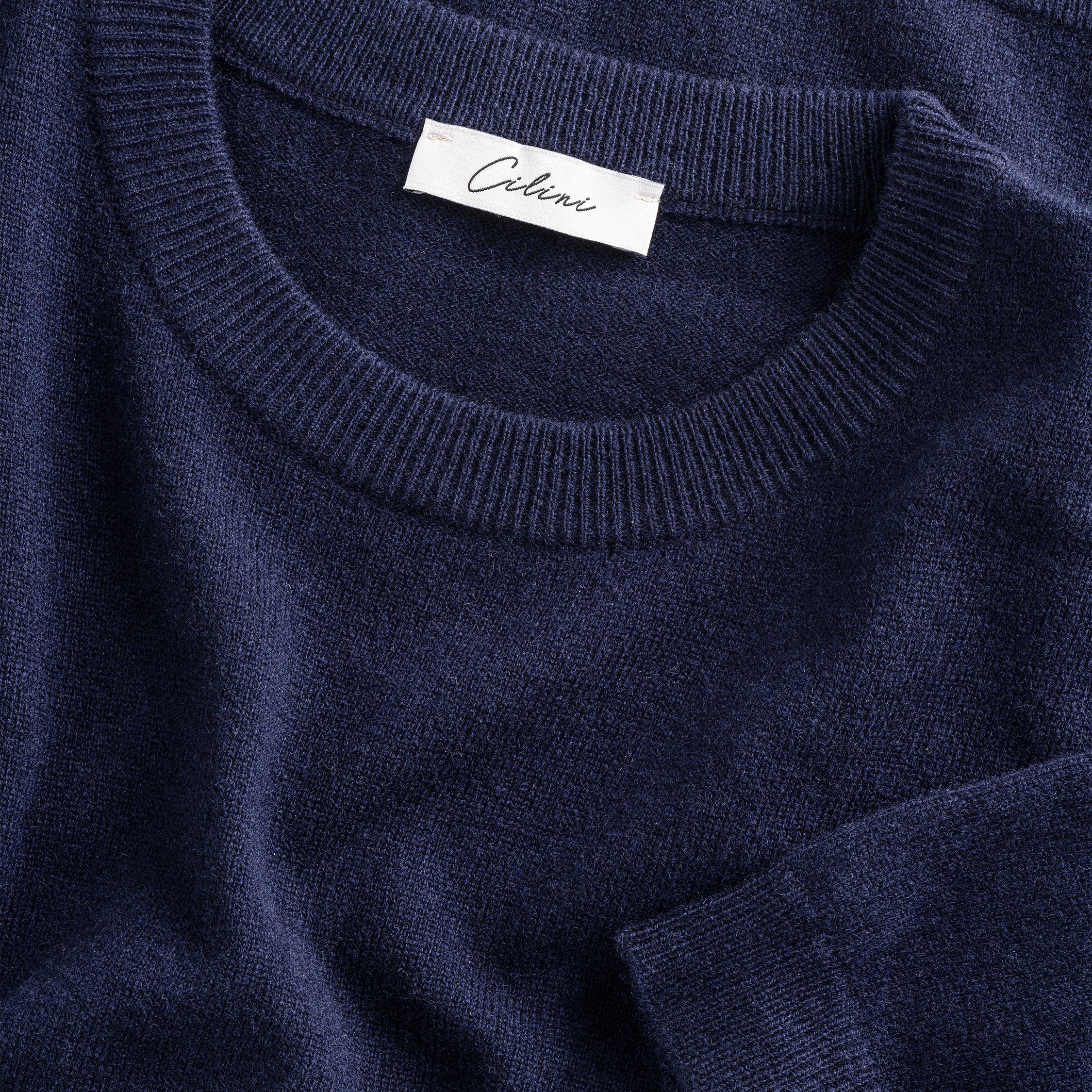 Wollen T-shirt - Marineblauw