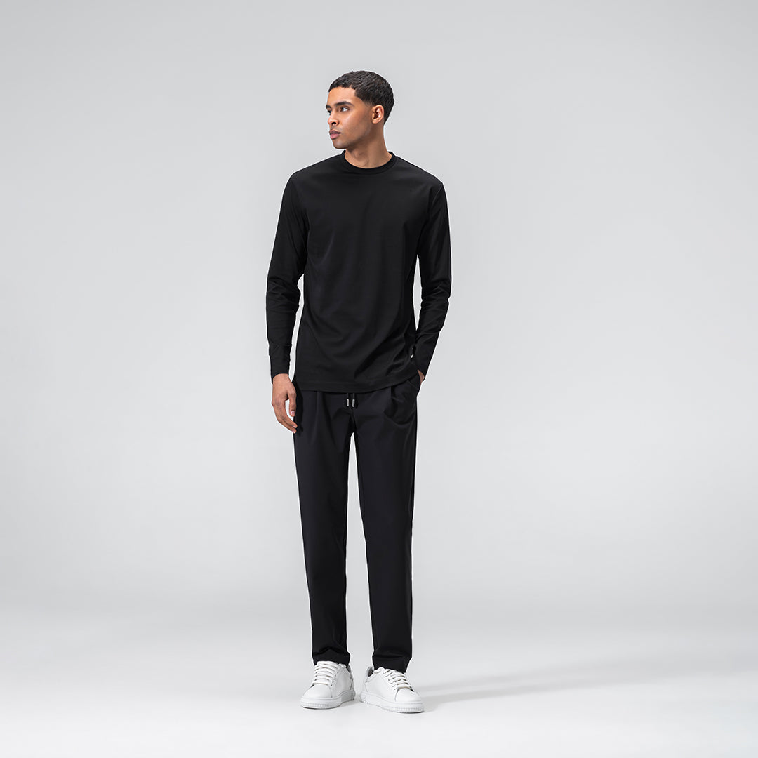Mercerized Longsleeve - Zwart