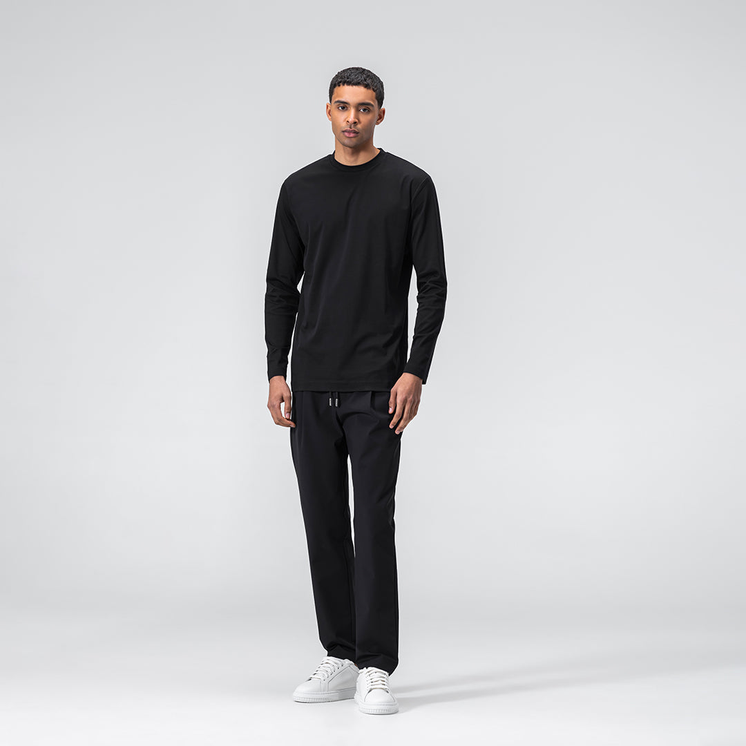 Mercerized Longsleeve - Zwart