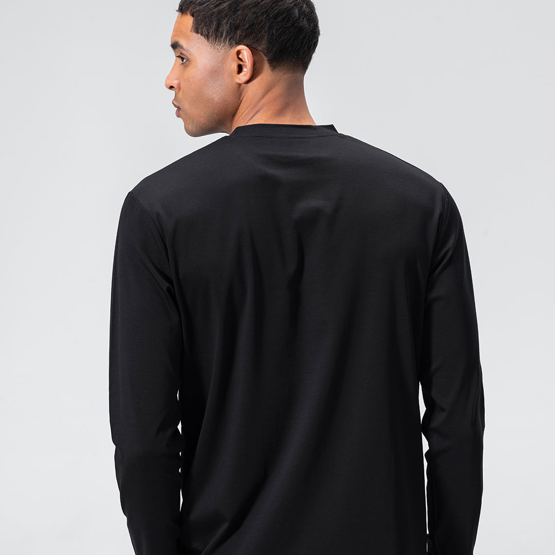 Mercerized Longsleeve - Zwart