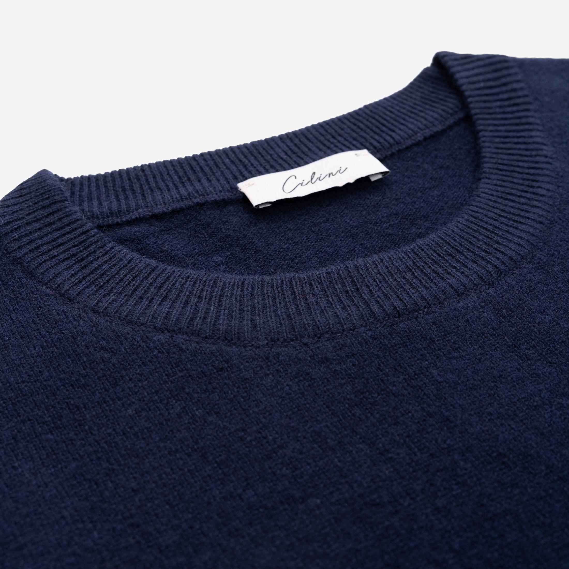 Wollen T-shirt - Marineblauw