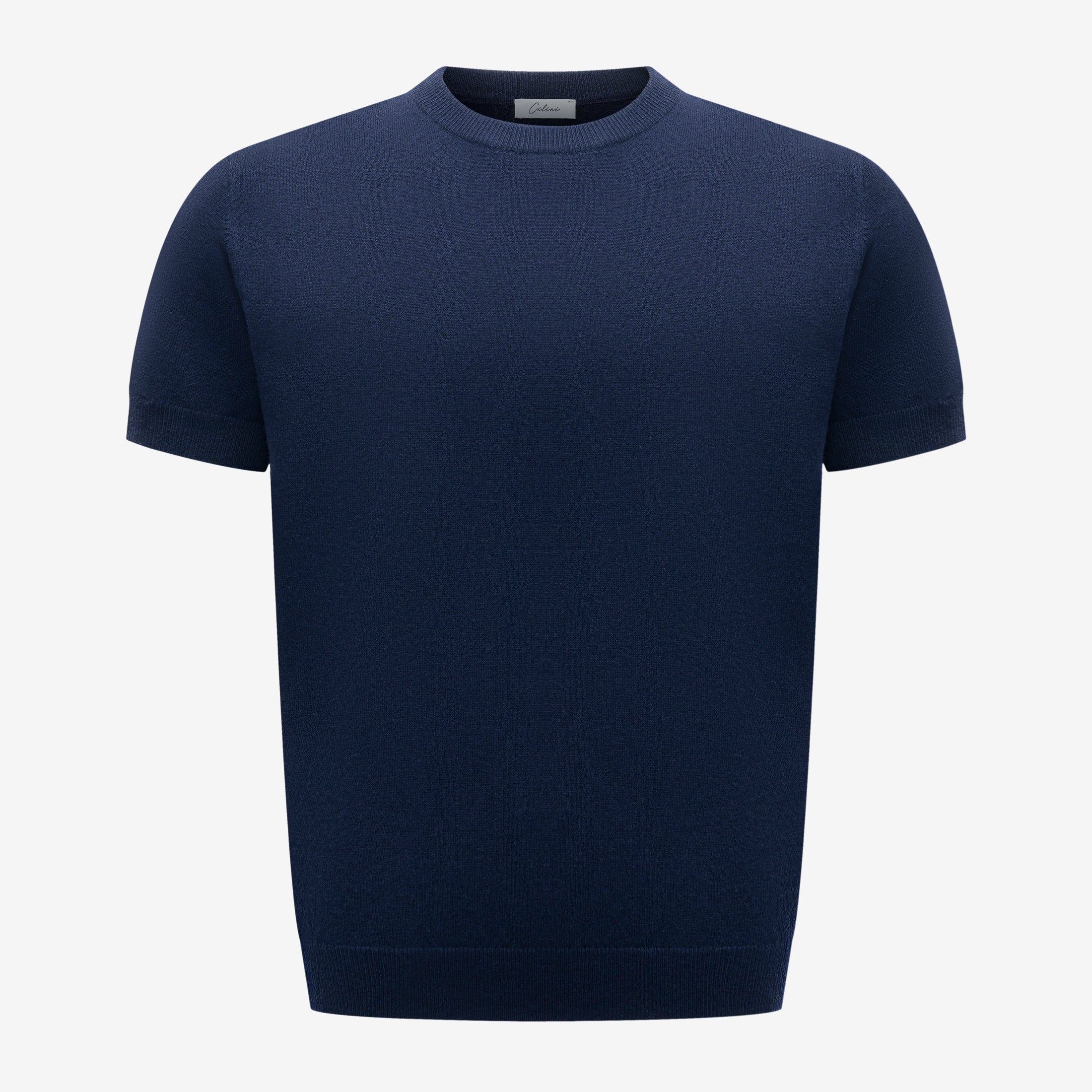 Wollen T-shirt - Marineblauw