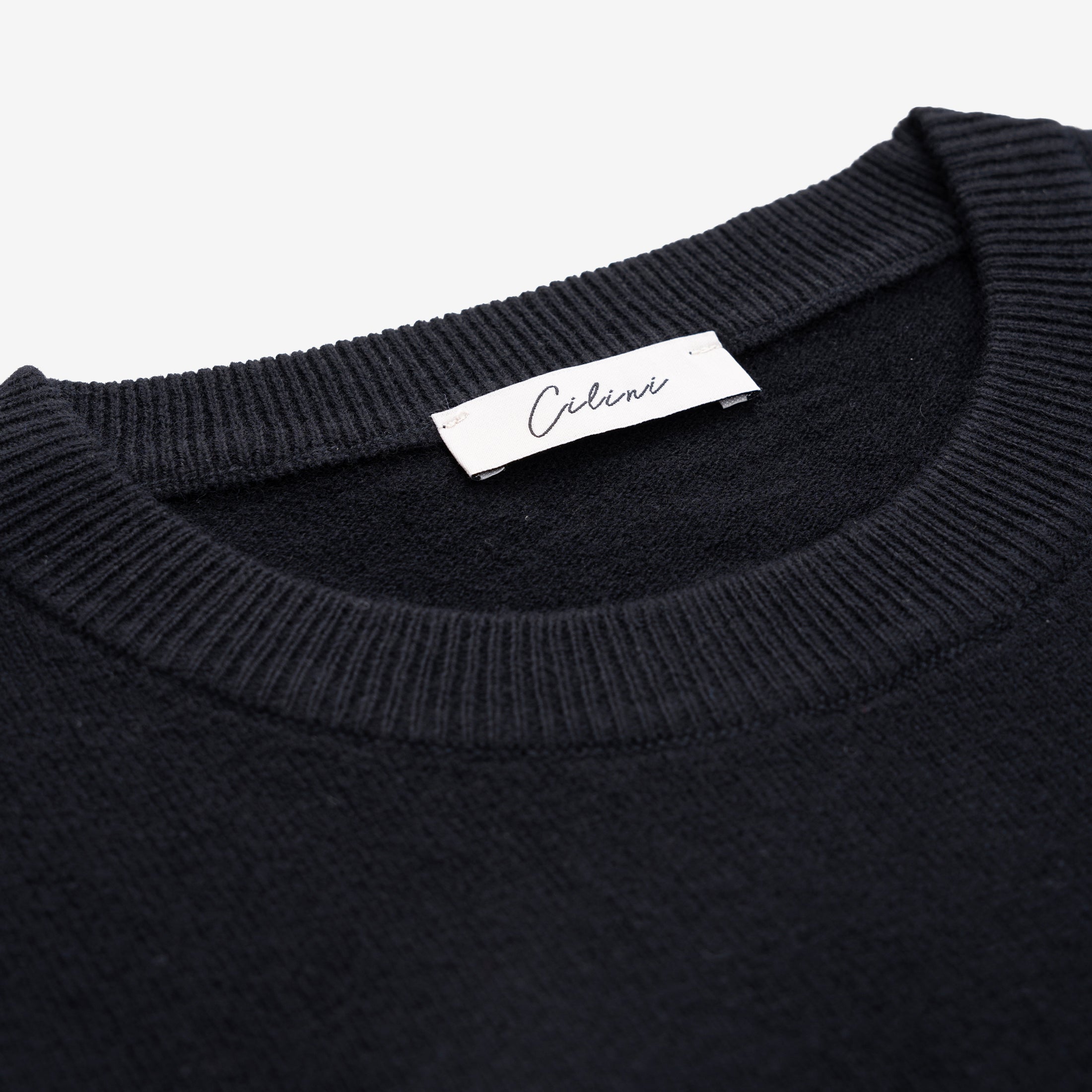 Wollen T-shirt - Zwart