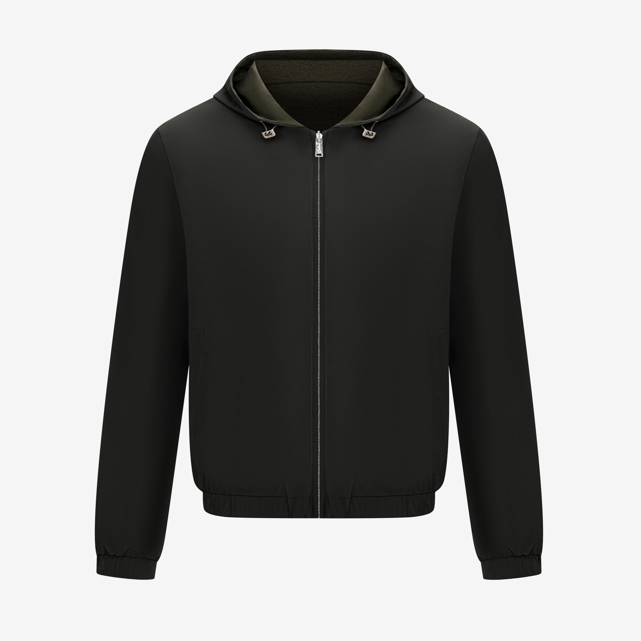 Reversible Jacket With Hood - Green