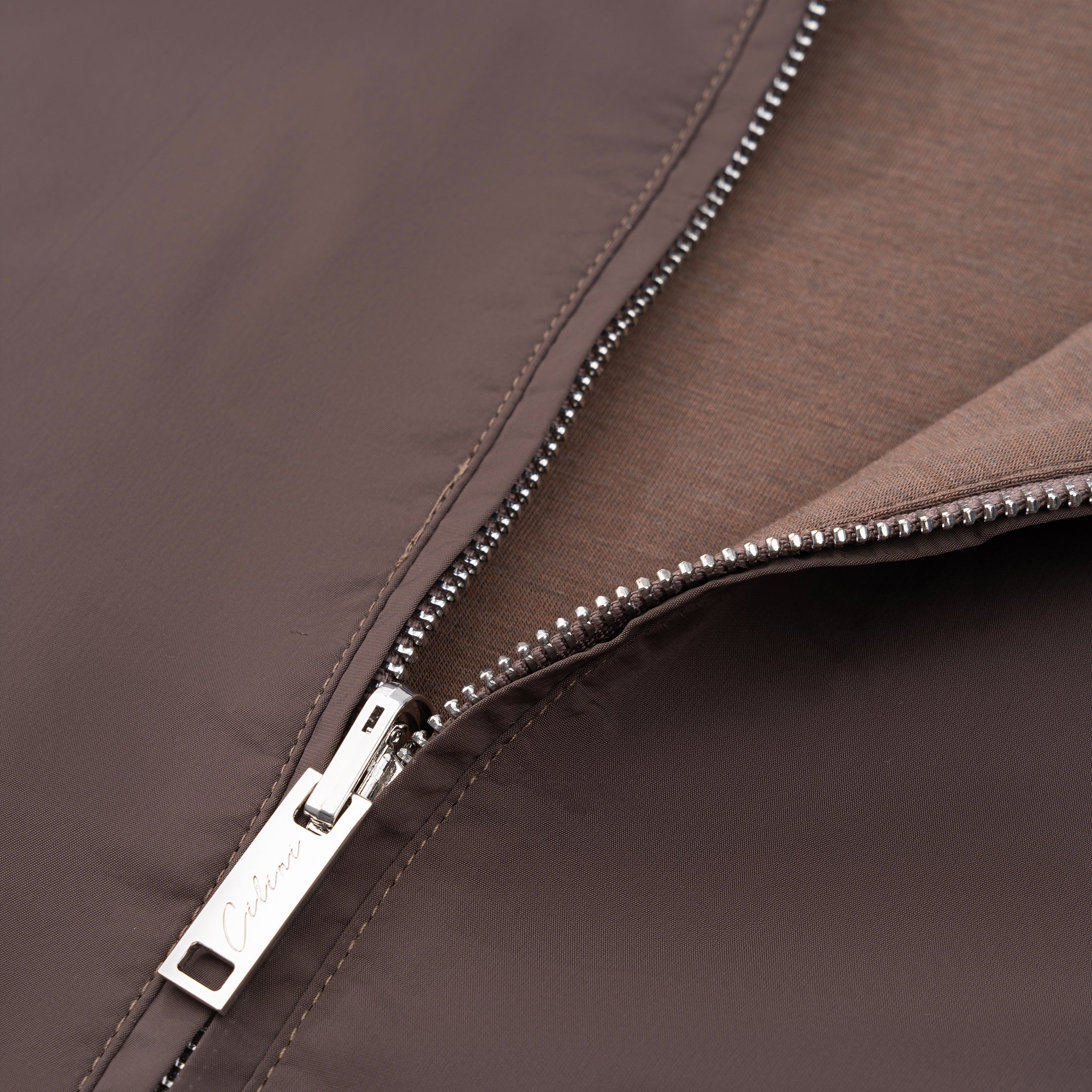 Reversible Jacket With Hood - Brown