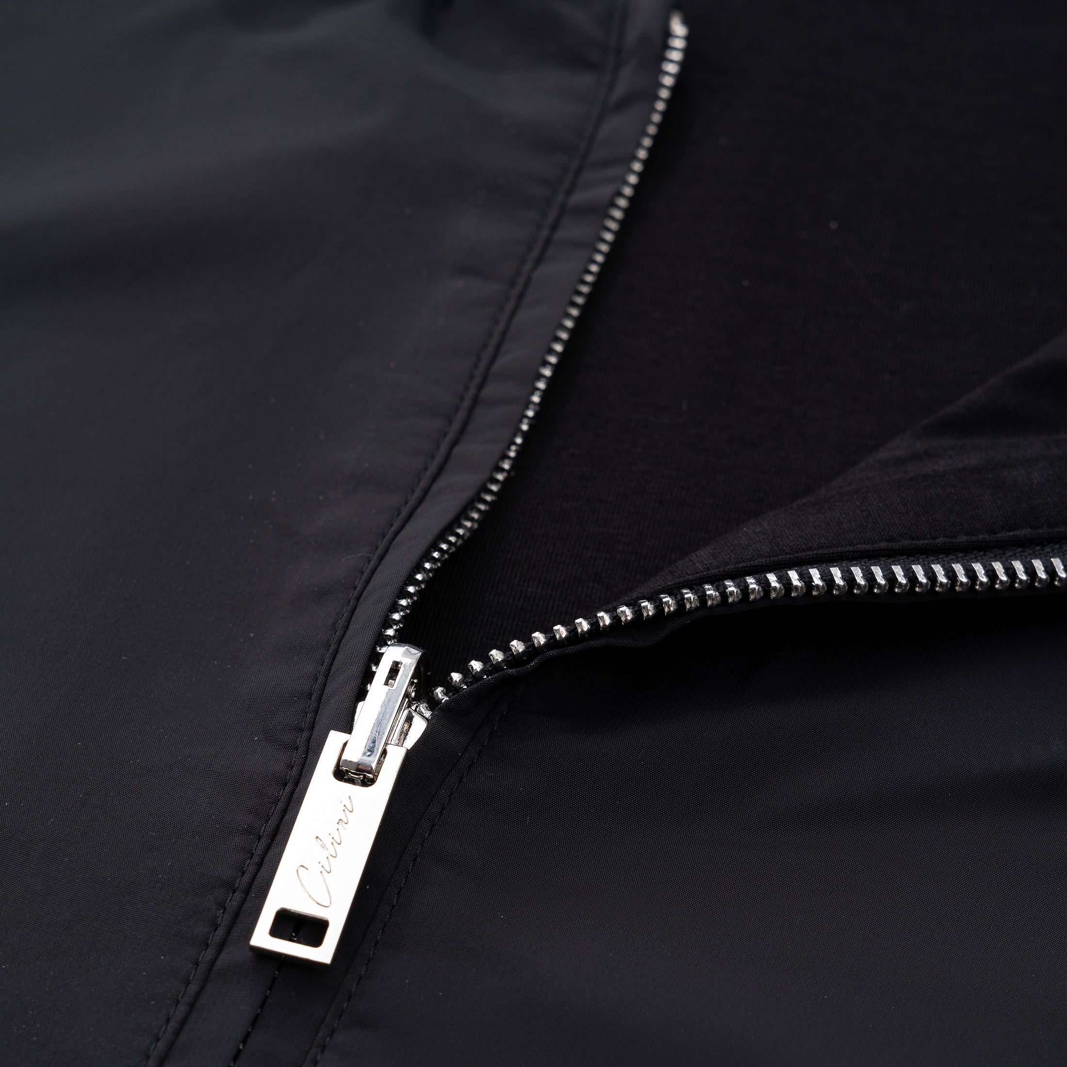 Reversible Jacket With Hood - Black
