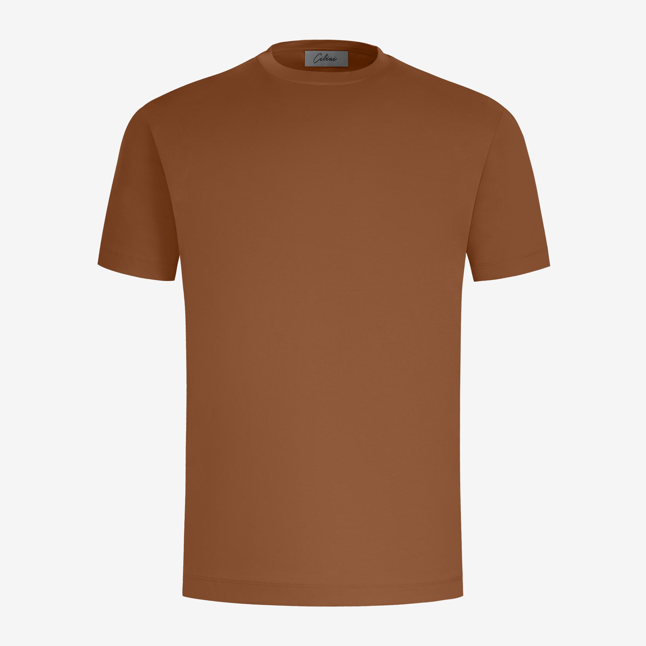 Mercerized T-shirt - copper orange