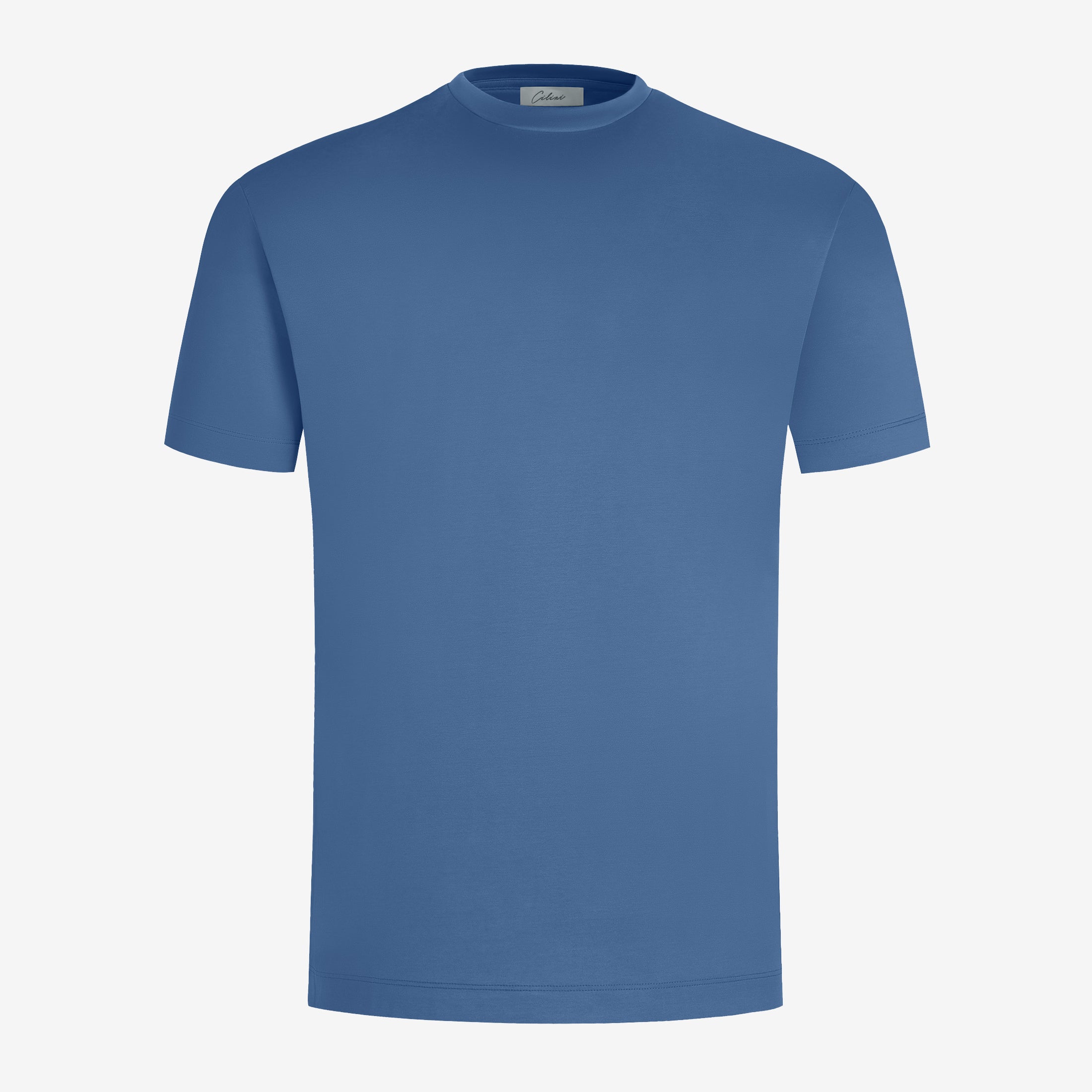 Mercerized Supima T-shirt - Jeans Blue