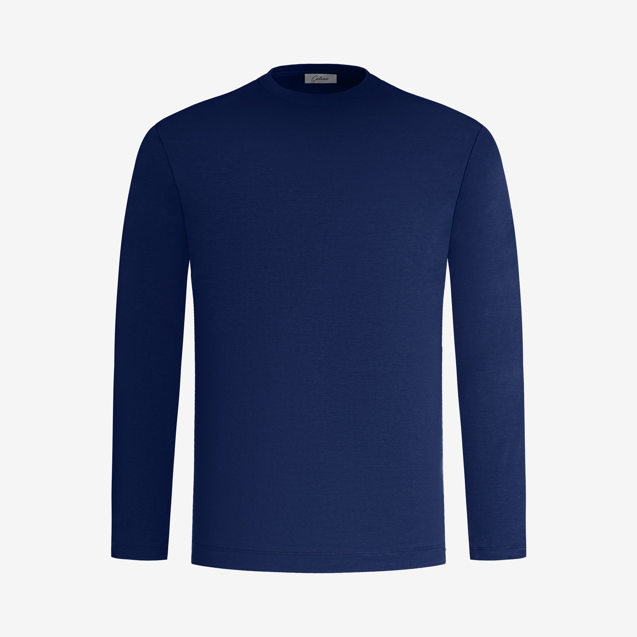 Mercerized Longsleeve - Marineblauw