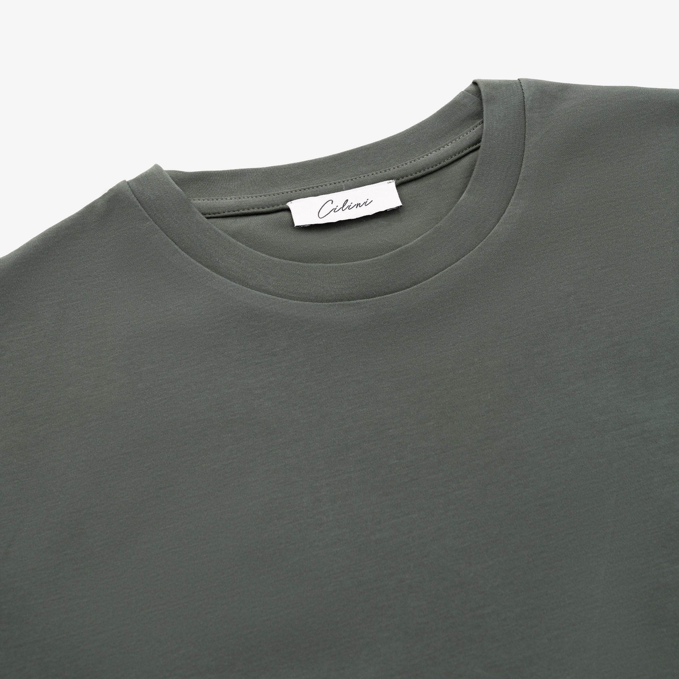 Mercerized Longsleeve - Donkergroen
