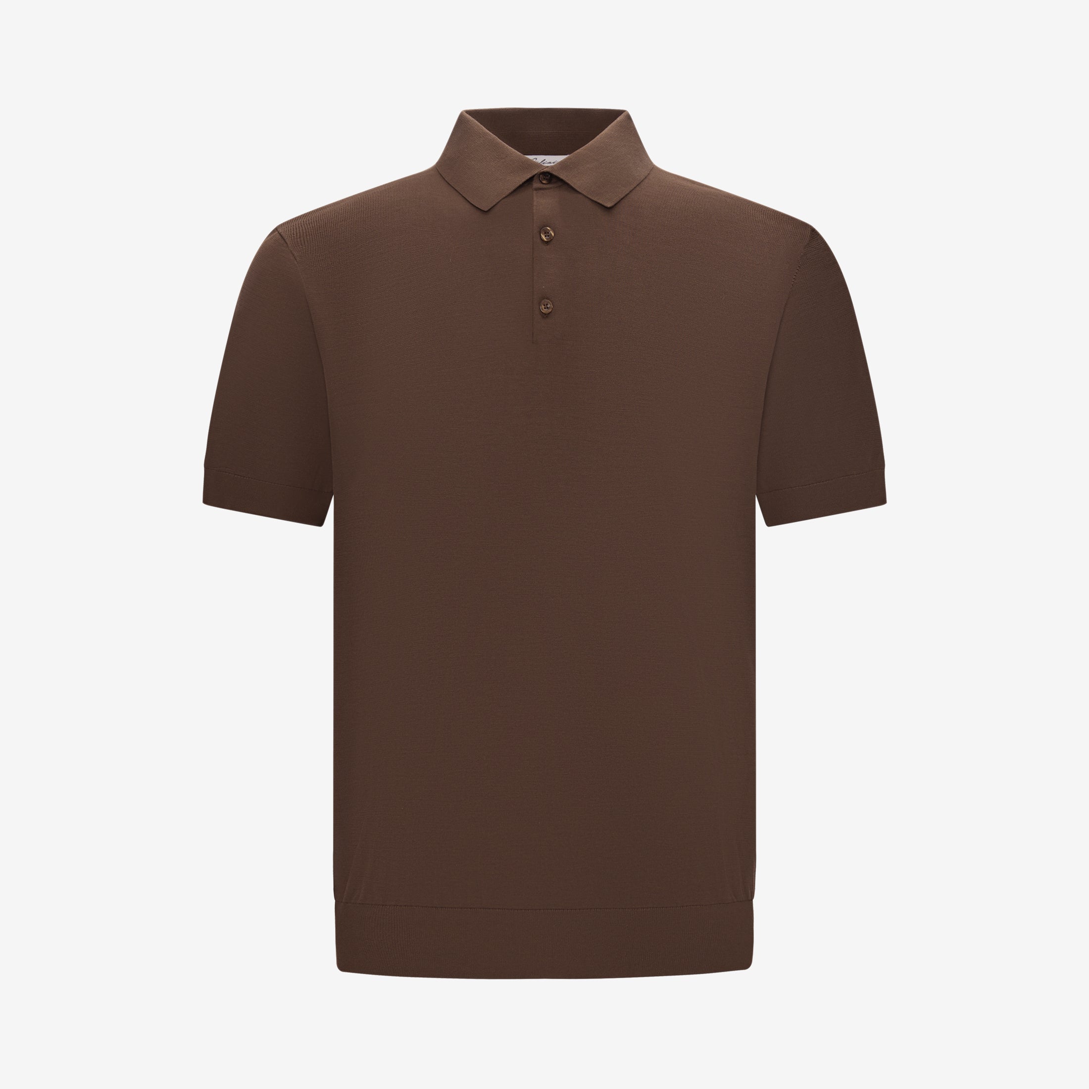 Knitted Polo Shirt - Brown