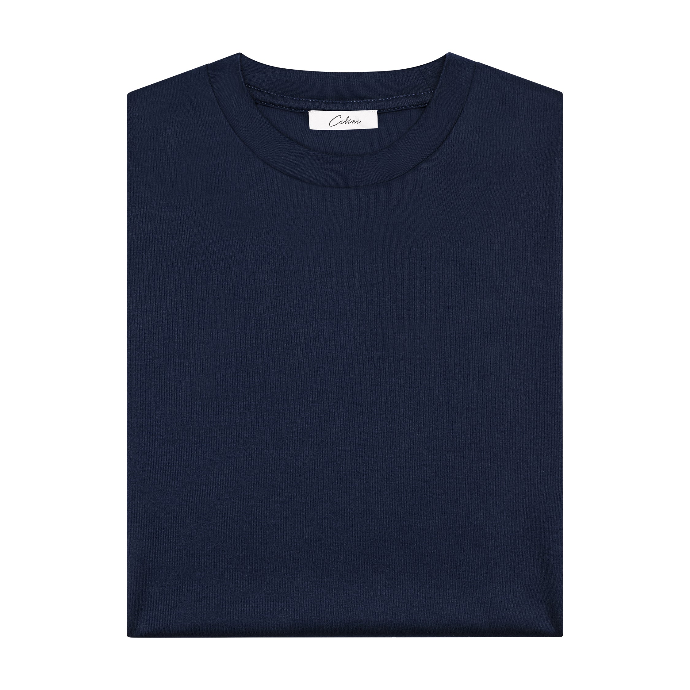 Mercerized Supima T-shirt - Marineblauw