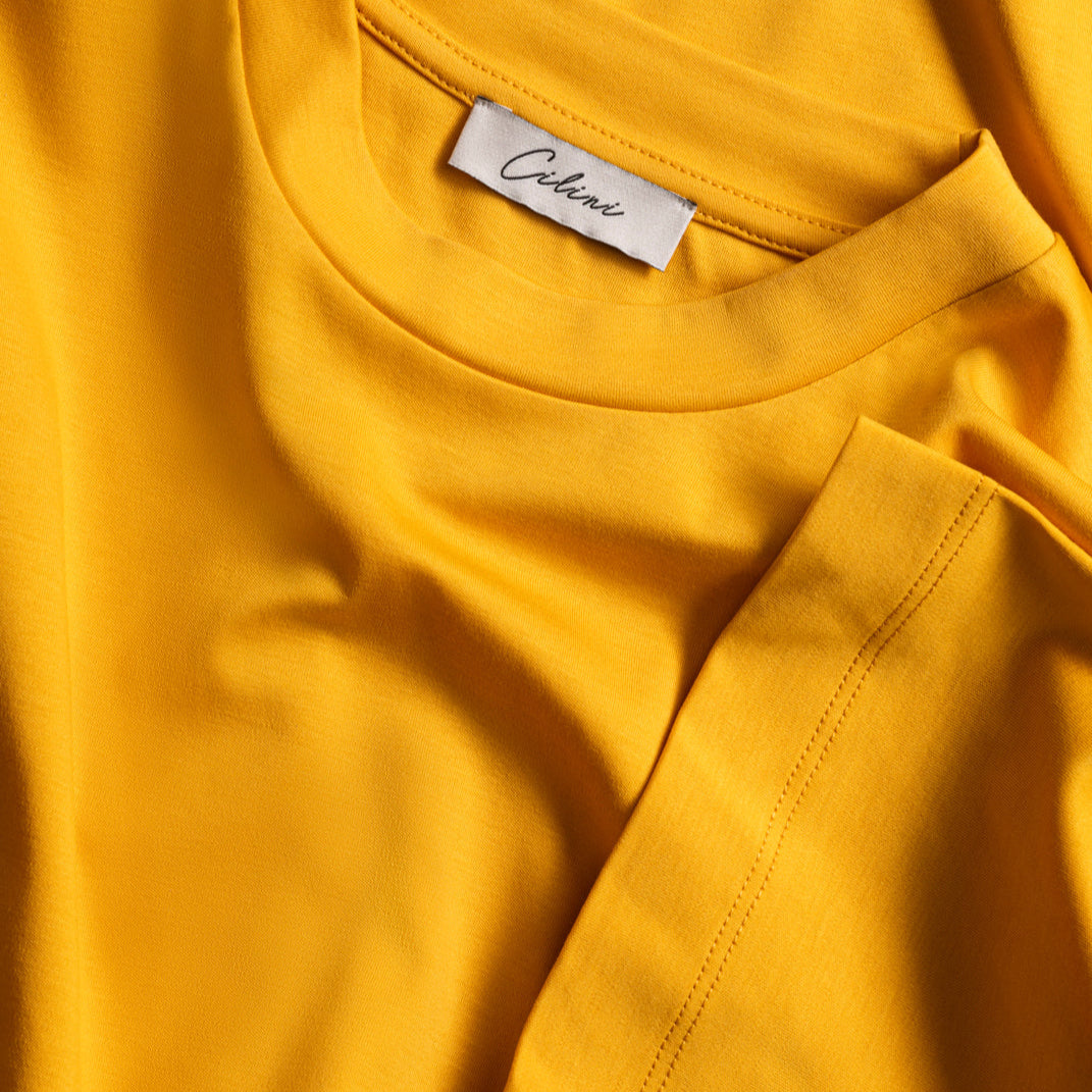 PREMIUM MERCERIZED COTTON TEE CANARY YELLOW