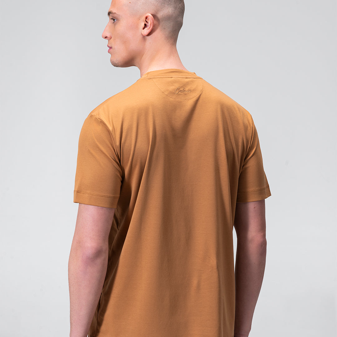 Mercerized T-shirt - copper orange